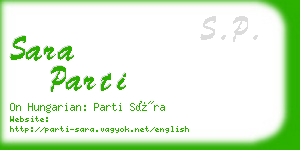 sara parti business card